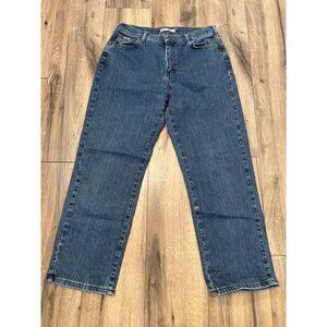 Lee Relaxed Straight Leg Jeans 8P Petite Denim Cotton Womens Casual